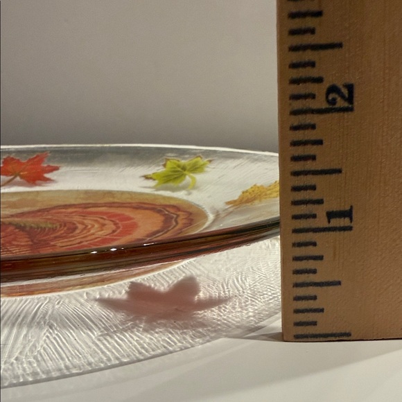 Thanksgiving Turkey Decorative Plate with Autumn Leaves-Fall Autumn decor - Picture 5 of 5